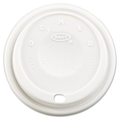 DART Cappuccino Lids (Tall) - Fits 12/14/16/20/24 Oz Cups - White (1000 Count Box) - Perfect for Coffee Shops, Cafes & Takeout Beverages
