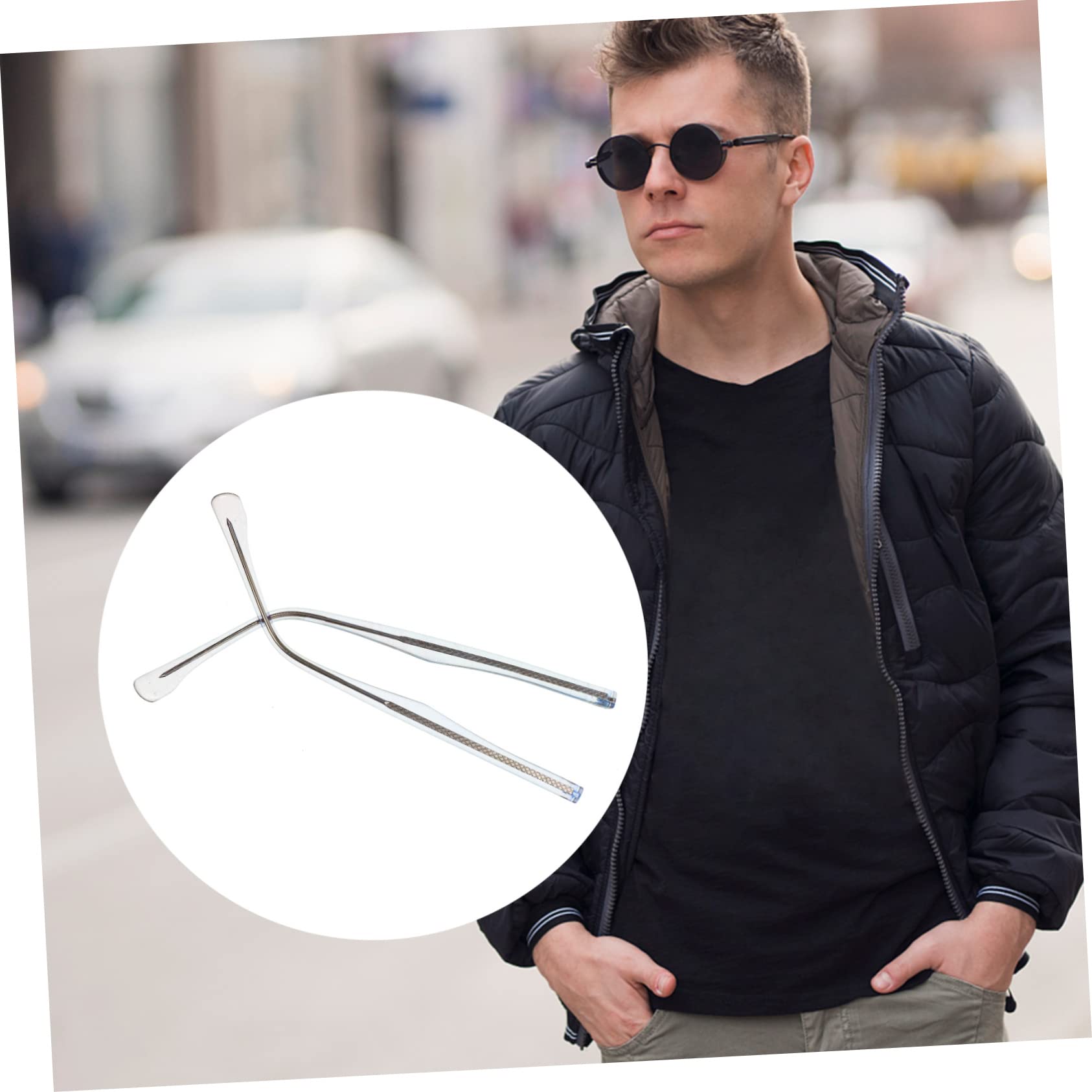 NUOBESTY 5 Pairs Universal Glasses Frame Temple Replacement Arms - Metal Hinge Sleeves for Eyeglasses & Sunglasses Repair - Perfect for Broken Frames, DIY Fixes, and Optical Accessories Replacement