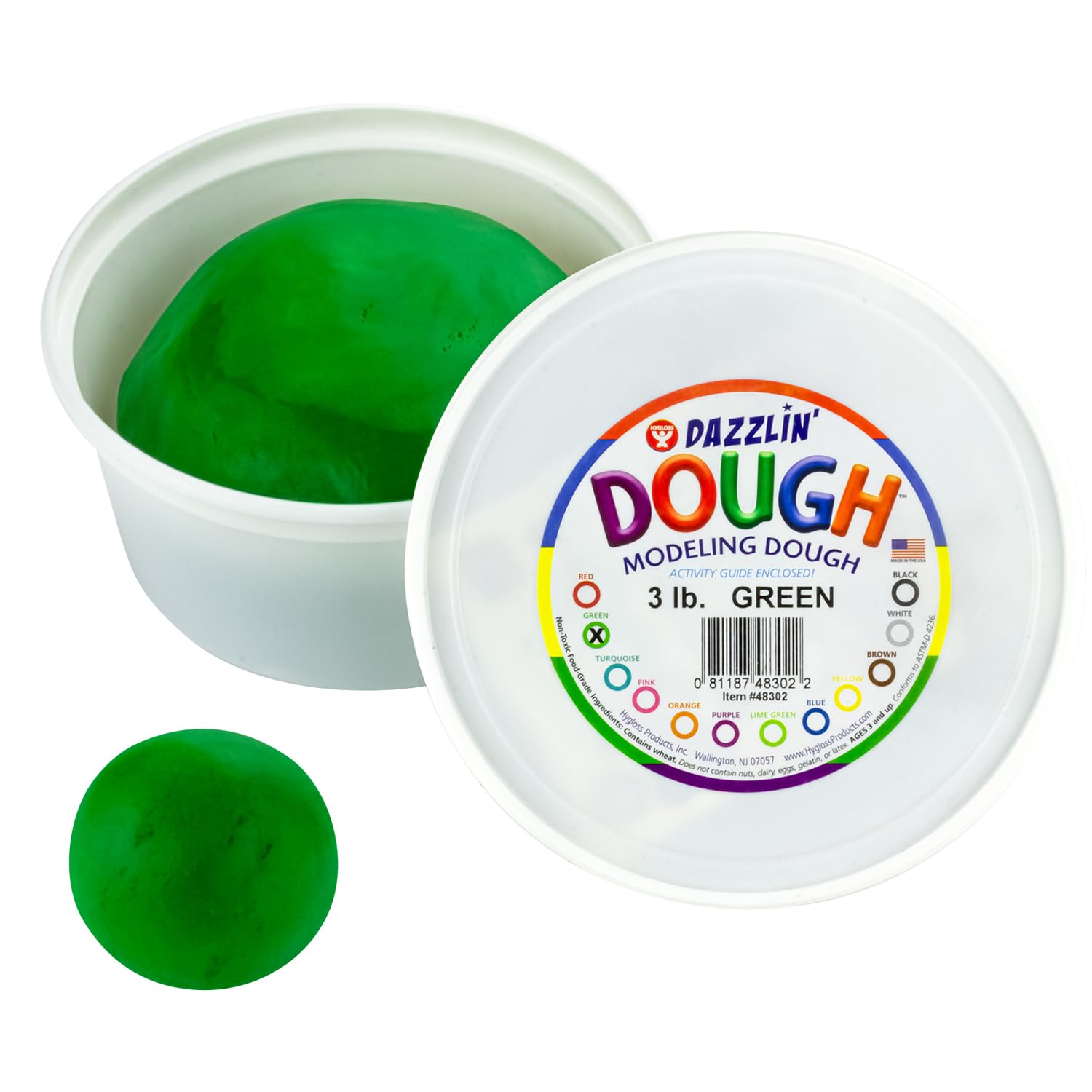 Hygloss 3lb Play Modeling Dough - Non-Toxic & Unscented Kids Art Supplies for Easter Baskets, Classroom Crafts, Birthday Party Favors & Creative Play