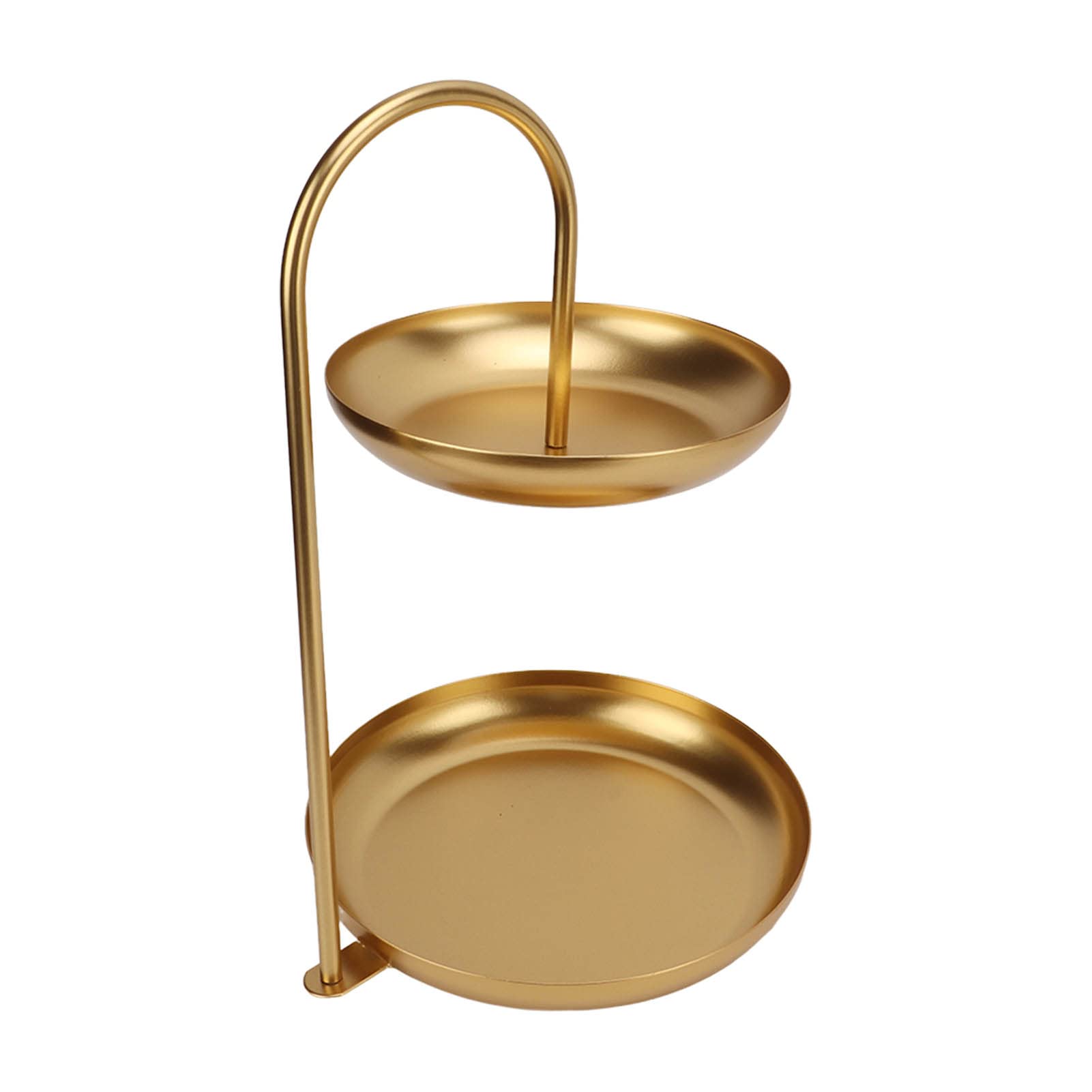 Premium Double Layer Gold Fruit Serving Tray - Detachable, Eco-Friendly Flat Bottom Design for Living Room, Bedroom & Shop | Perfect for Party Snacks, Dessert Display & Home Decor