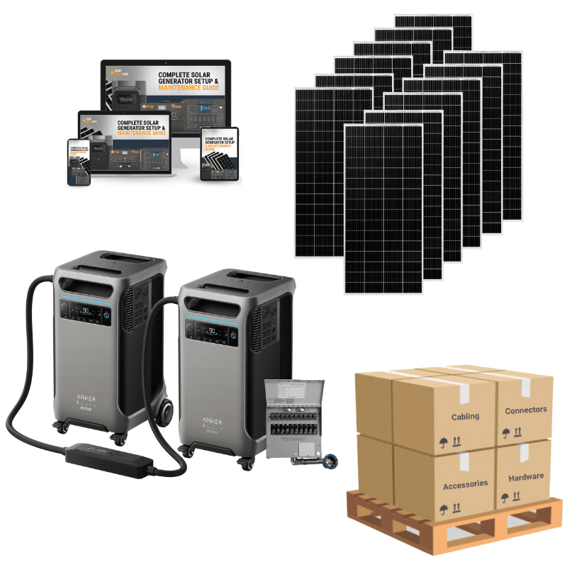 Anker F3800 [PLUS] Portable Power Station 7680Wh 6000W with 120V/240V Output & 6400W Solar Input - Dual Kit Bundle Options for Home Backup, RV Camping, Outdoor Adventures - 5 Year Warranty