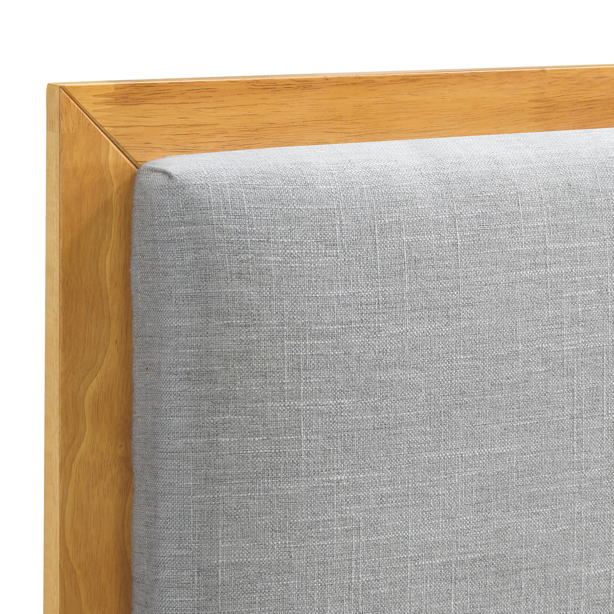 Amelia Queen Size Bed Frame - Solid Oak Wood with Light Grey Finish - Perfect for Modern Bedrooms and Guest Rooms