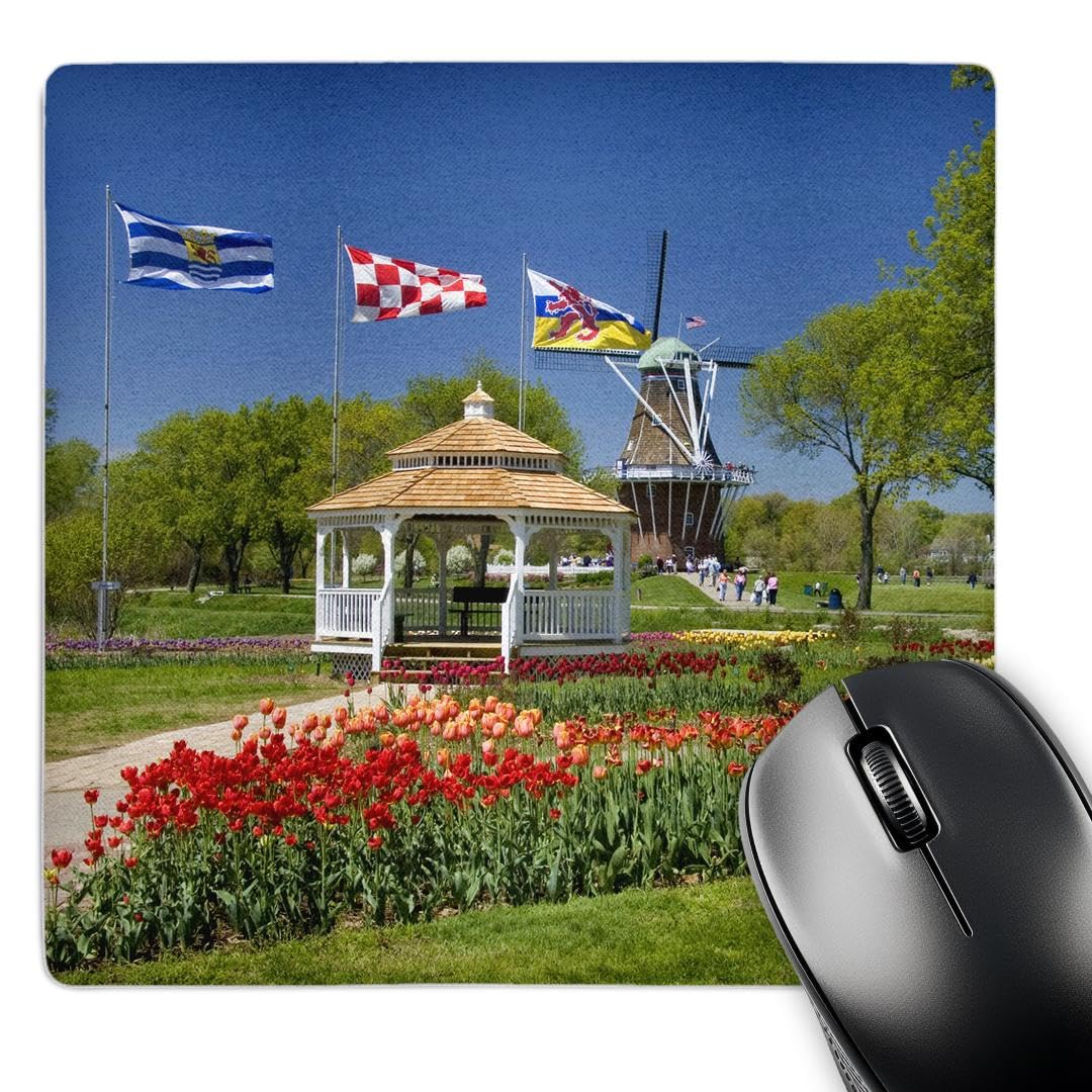 3D Rose Windmill Island Park Tulips Holland Michigan Mouse Pad 8