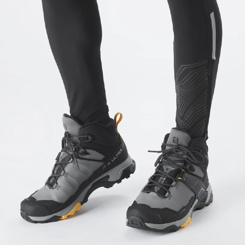 Salomon X Ultra Mid Winter Waterproof Hiking Boots for Men - Durable & Warm Snow Boots for Outdoor Adventures, Trail Running, and Winter Trekking