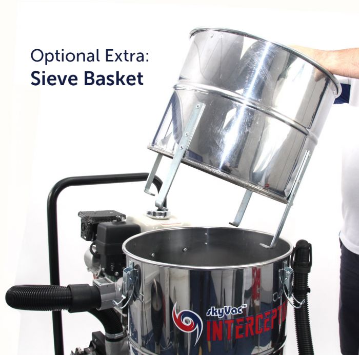 SkyVac® Sieve Basket Replacement for Interceptor or Model 85 Wet/Dry Vacuum - Durable Debris Filter for Construction, Workshop & Home Cleaning