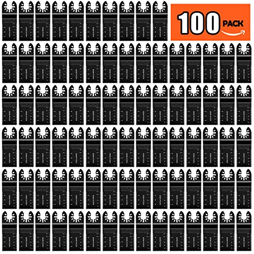 100-Piece Oscillating Multi-Tool Blades Kit - Universal Quick Release Saw Blades for Wood & Plastic (1-3/8