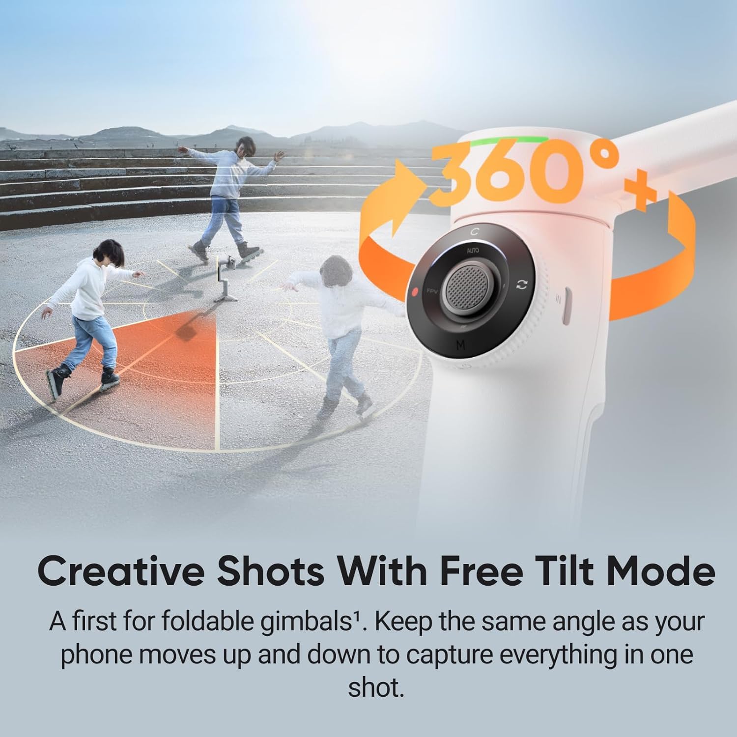 Insta360 Flow 2 Pro White - AI Smartphone Stabilizer with Auto Tracking | 3-Axis Gimbal for iPhone & Android | Built-in Tripod & Selfie Stick | Foldable & Portable | Perfect for Vlogging, Travel & Live Streaming