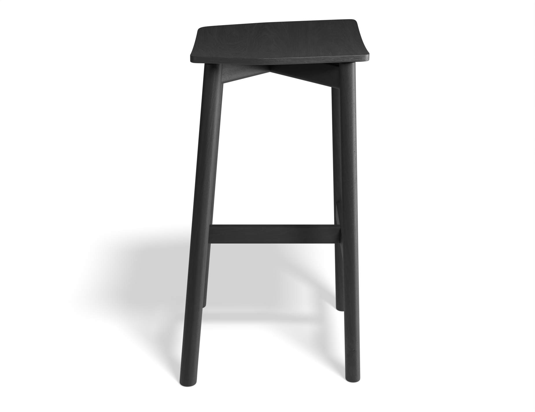 Andi Black Backless Stool - Modern Bar Stool for Kitchen, Dining Room & Home Decor - Adjustable Height & Comfortable Seating