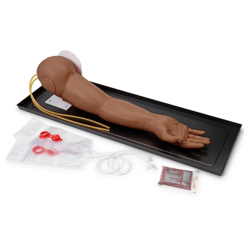 Professional Dark Skin IV Training Arm for Medical Students & Nurses – Realistic Venipuncture Practice for Clinical Skills & Emergency Training