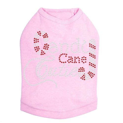 Cute Candy Cane Dog Tank Top - Holiday Pet Apparel in Multiple Colors - Perfect for Christmas Photos & Festive Outfits
