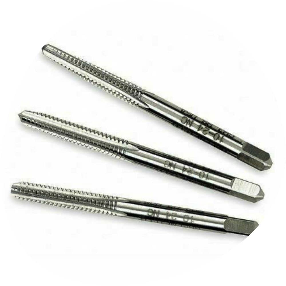 Genuine 14129 Left-Hand HSS Hand Tap Set, 3-Piece, 5/16-24 Thread - Perfect for Lawnmower Parts Repair & Maintenance | DIY Tool Kit for Metalworking & Machinery