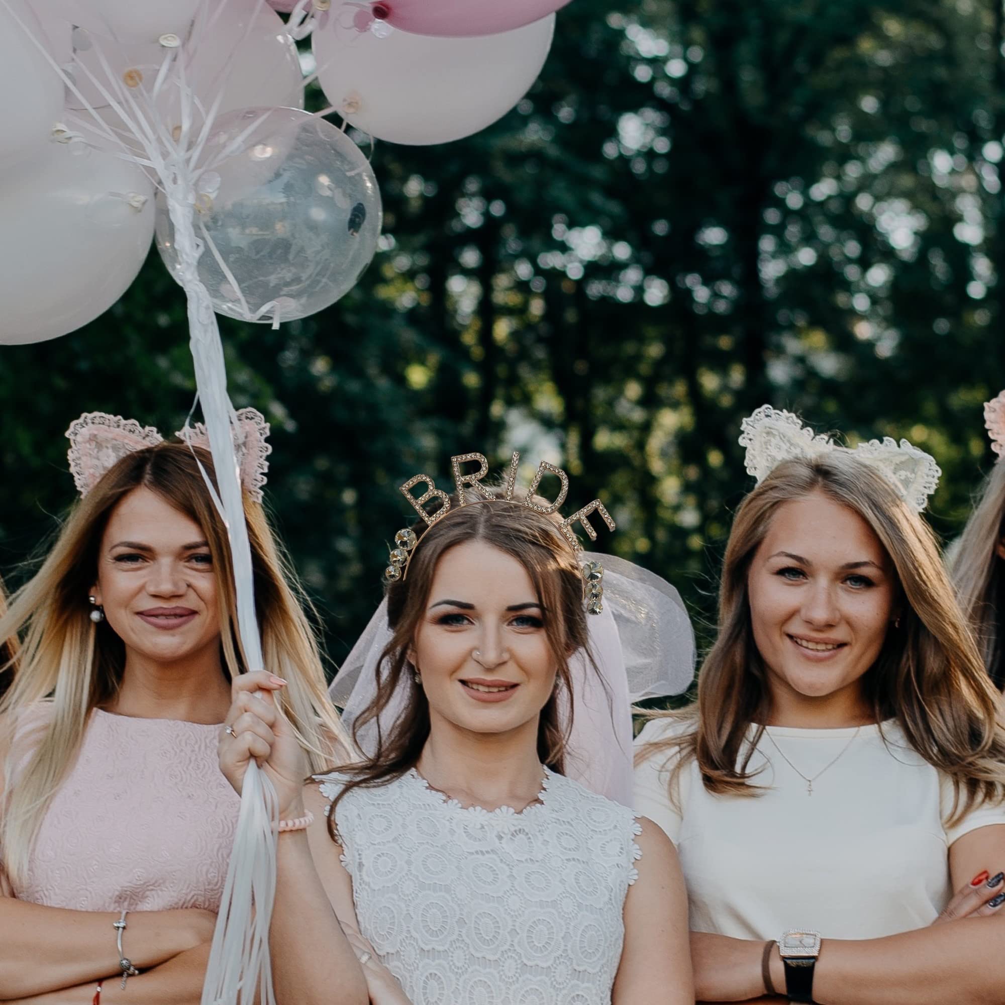 Elegant Silver Rhinestone Bride Headband | XS Accessories Wedding Hairpiece for Bridal Shower, Bachelorette Party & Bride to Be - Perfect for Wedding, Engagement Photos & Special Occasions