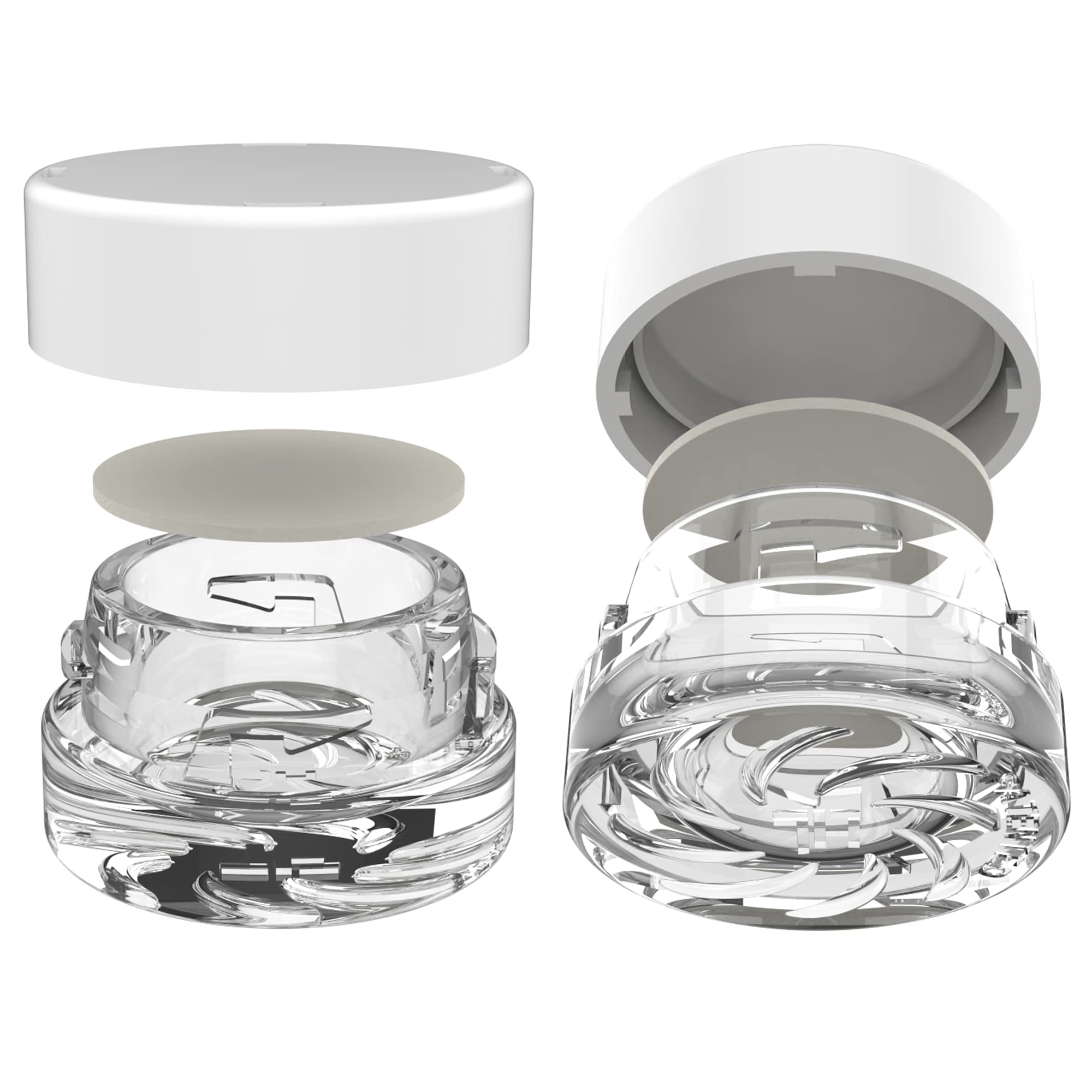 5ml Supercell Clear Glass Thick Child-Resistant Containers - Airtight Concentrate Storage Jars for Essential Oils, CBD, Lip Balm, Wax & Cosmetics - Premium PE Cap with White Lid (Pack of 400) - Perfect for Home DIY, Dispensaries & Small Business Packaging