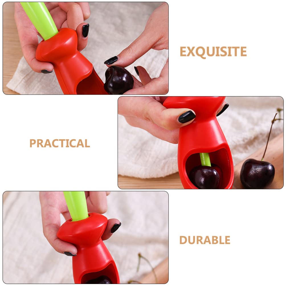 Hemoton 2-Pack Cherry Pitter and Fruit Core Remover - Handheld Stainless Steel Cherry Pitter Tool for Cherries, Olives, Grapes & Dates - Perfect for Baking, Jam Making and Fruit Salad Prep