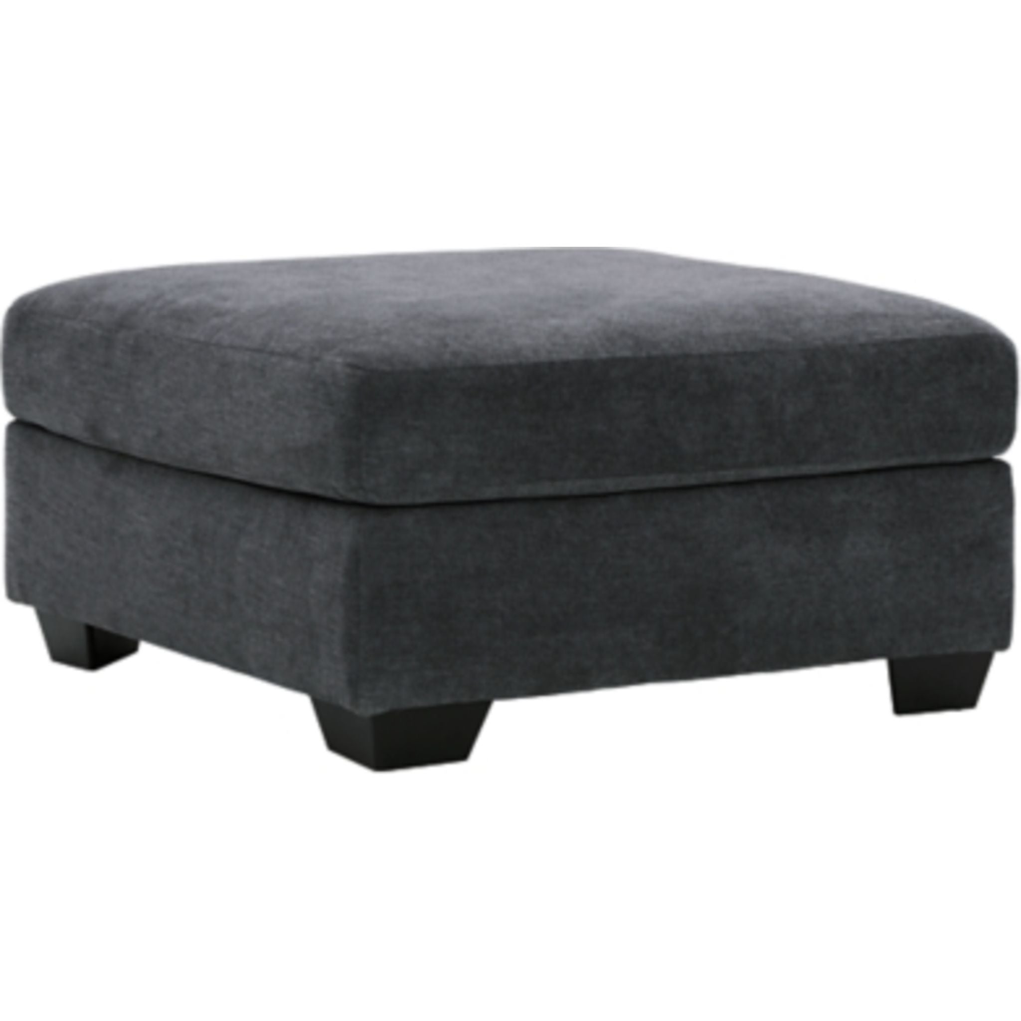 Ambrielle Oversized Accent Ottoman in Gunmetal - Modern Footrest & Extra Seating for Living Room, Bedroom or Office