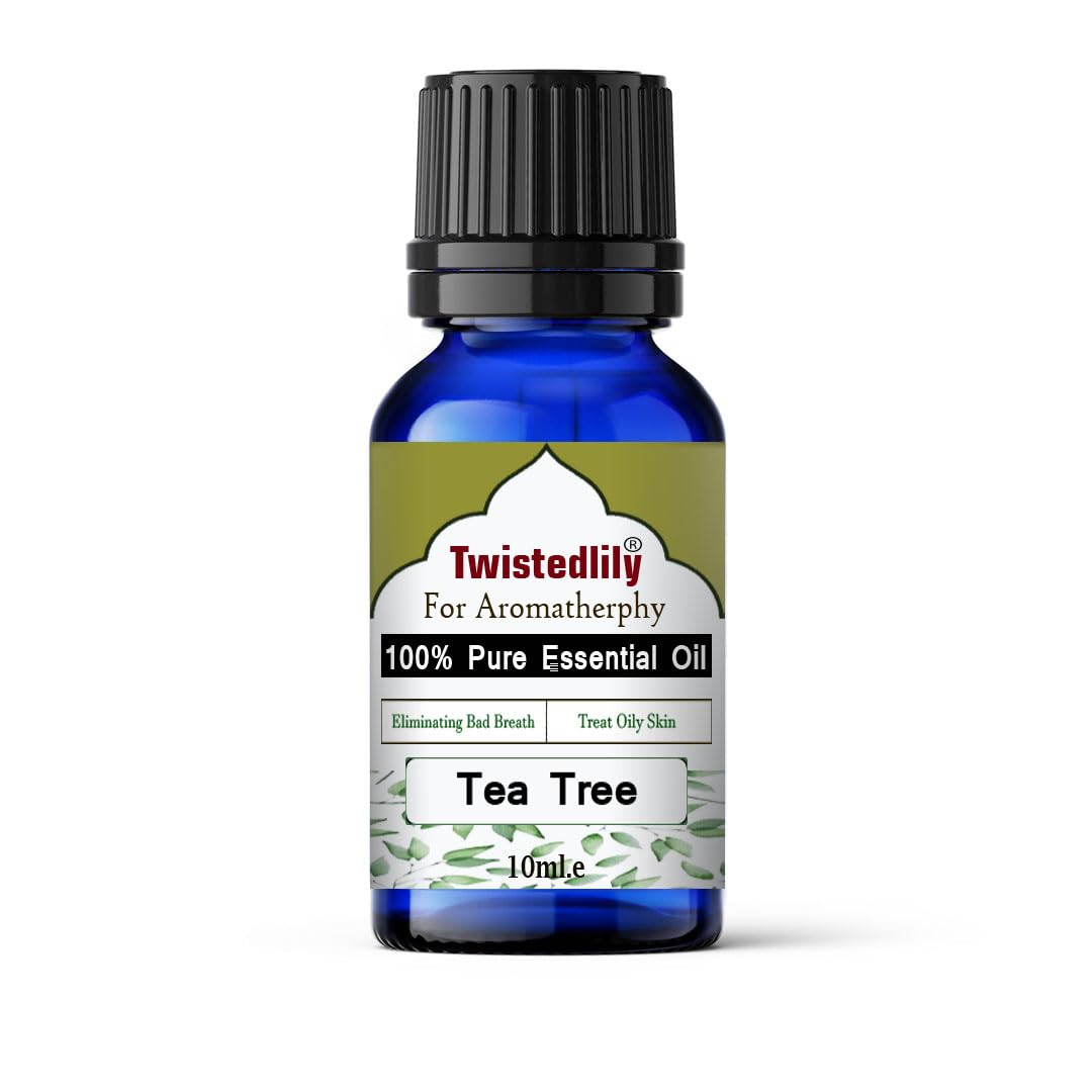 100% Pure Tea Tree Essential Oil 10ml - Natural Undiluted for Hair Care, Aromatherapy & Diffusers | Skin Soothing & Home Fragrance | Pack of 1