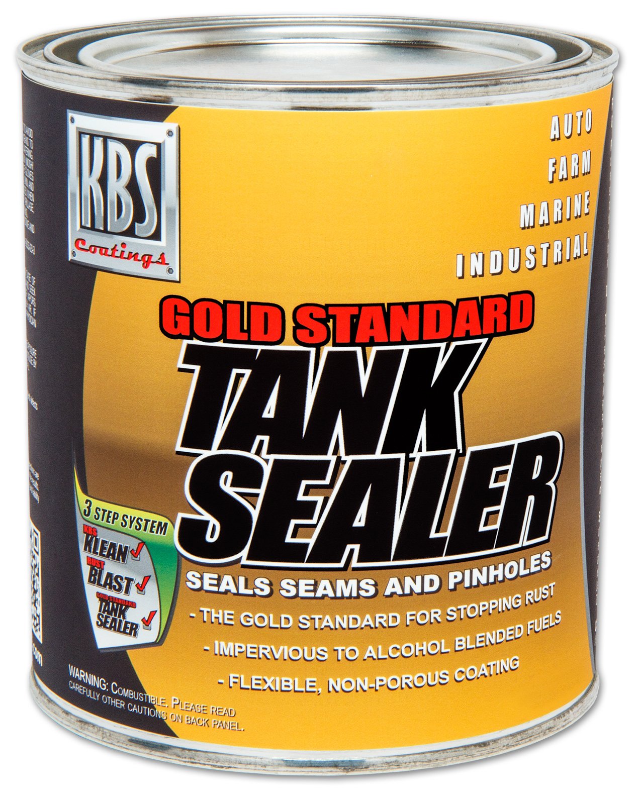 KBS Coatings 5500 Gold Standard Tank Sealer - 1 Gallon | Fuel Tank Liner & Rust Preventative Coating for Automotive, Marine & Industrial Use