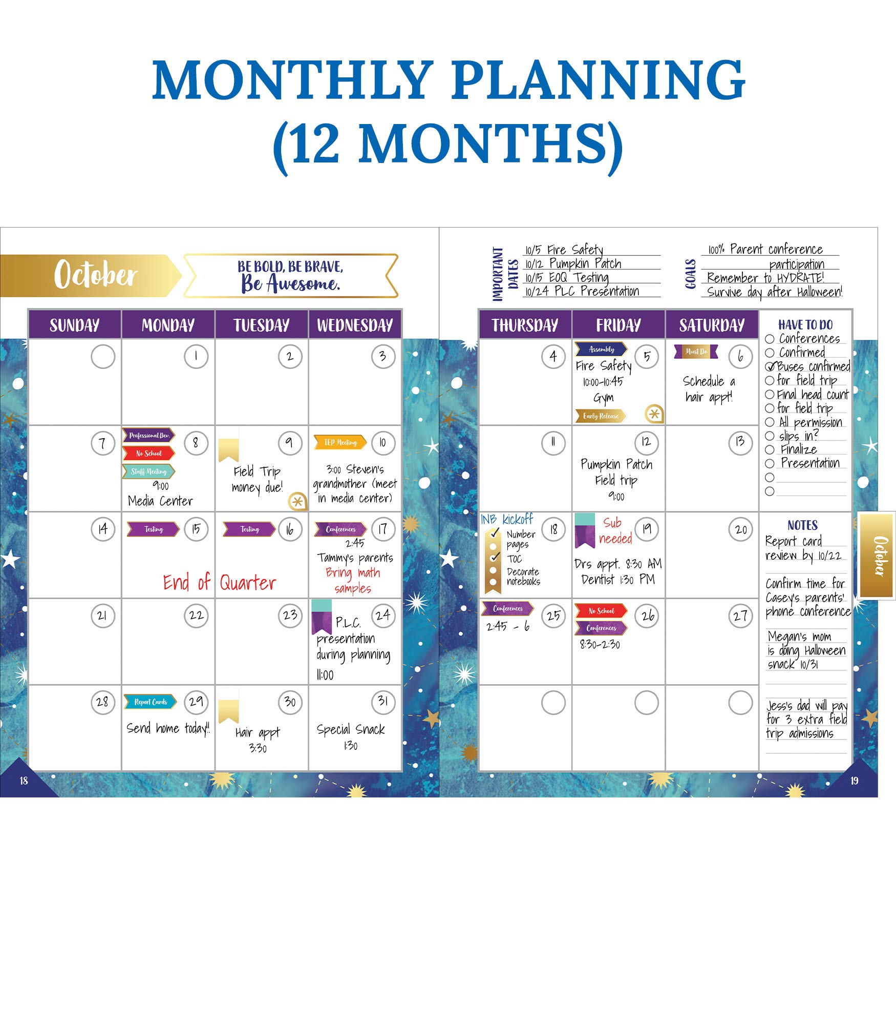 Carson Dellosa Galaxy Teacher Planner - 8