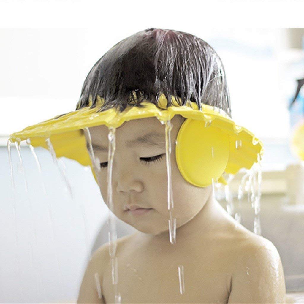 Hoshila172 Baby Bath Shower Cap - Waterproof Infant Hair Protector for Bath Time, Swimming & Spa - Soft & Comfortable Toddler Shower Cap (Pink)
