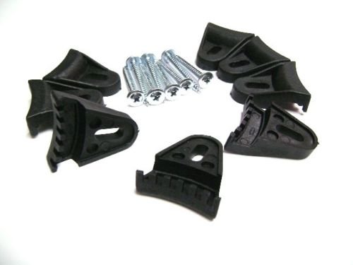 8 Pack Black Plastic Speaker Grill Clamps with Waffle Screws - Perfect for DIY Speaker Repair, Audio Equipment Installation & Home Theater Setup