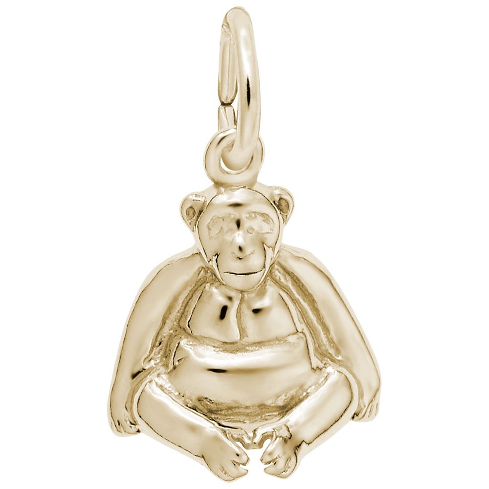 10k Yellow Gold Monkey Charm Pendant - Dainty Animal Jewelry for Bracelets & Necklaces - Perfect Gift for Zodiac Lovers & Birthday Celebrations