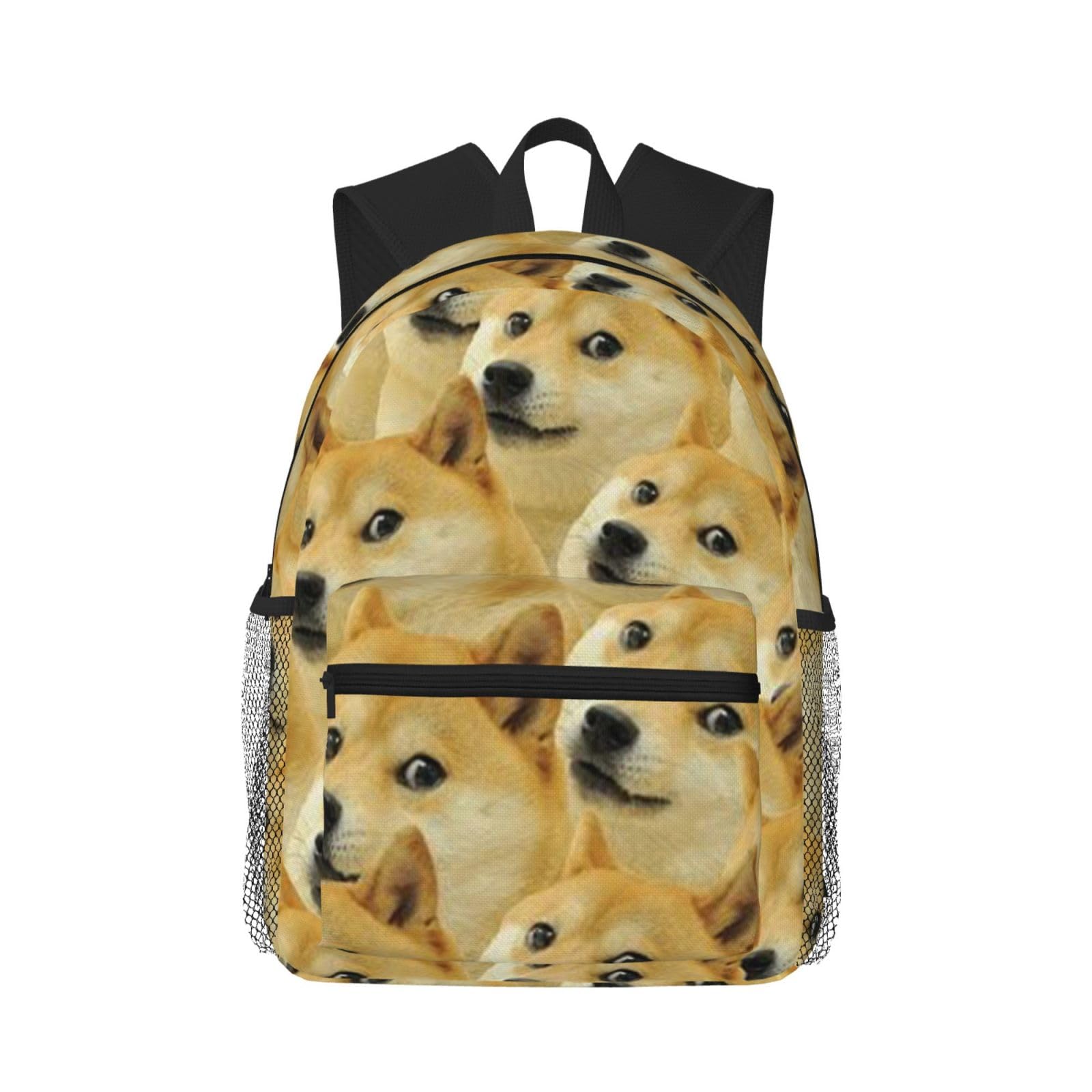 OUSIKA Mr Doge Meme Printed Lightweight Laptop Backpack - Casual Travel Daypack for College, Work & Outdoor Adventures | Water-Resistant School Bag with USB Charging Port