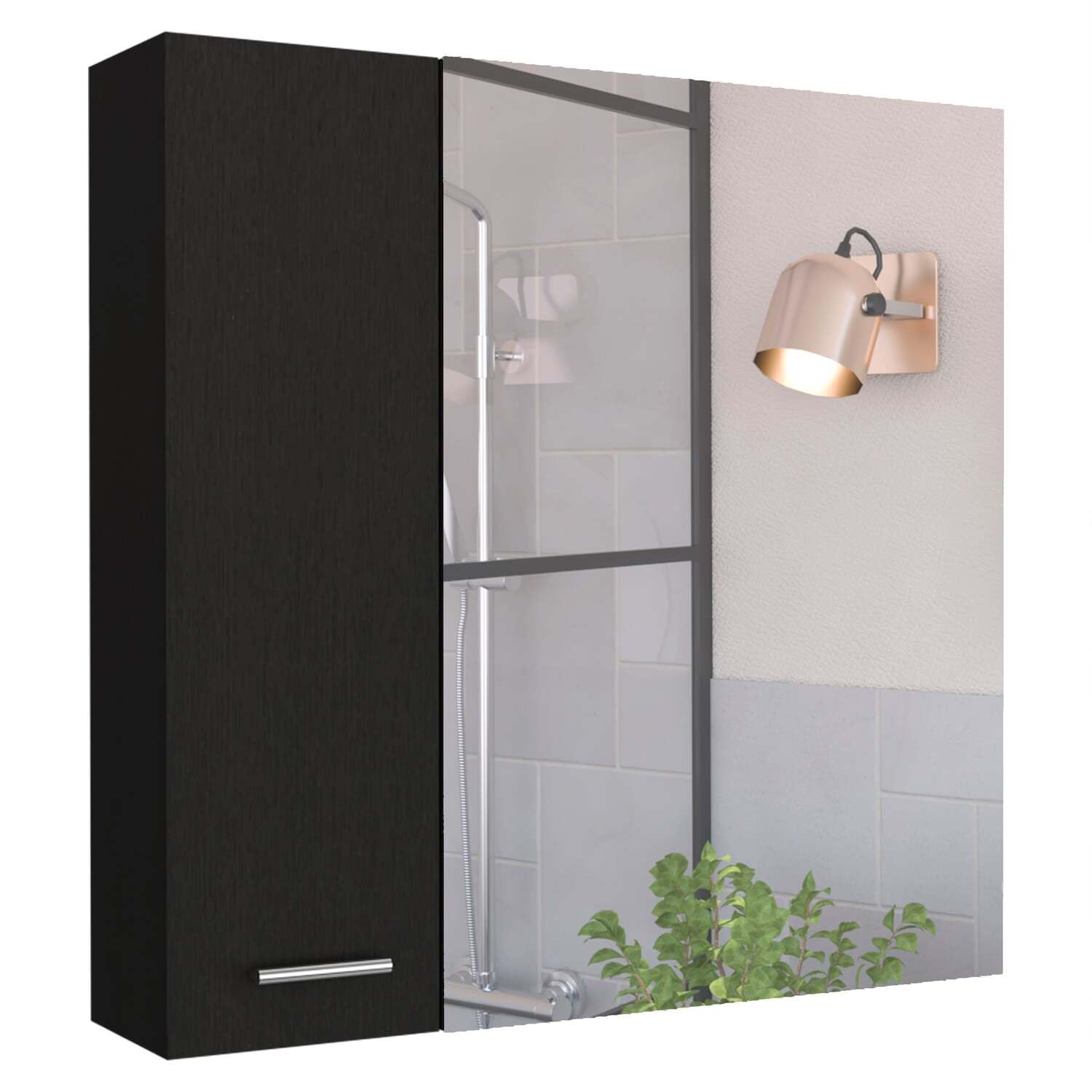 Black Harbor Medicine Cabinet with Mirror - 2 Door Bathroom Storage with 4 Adjustable Shelves for Toiletries & Essentials | Perfect for Bathroom, Vanity, and Powder Room Organization