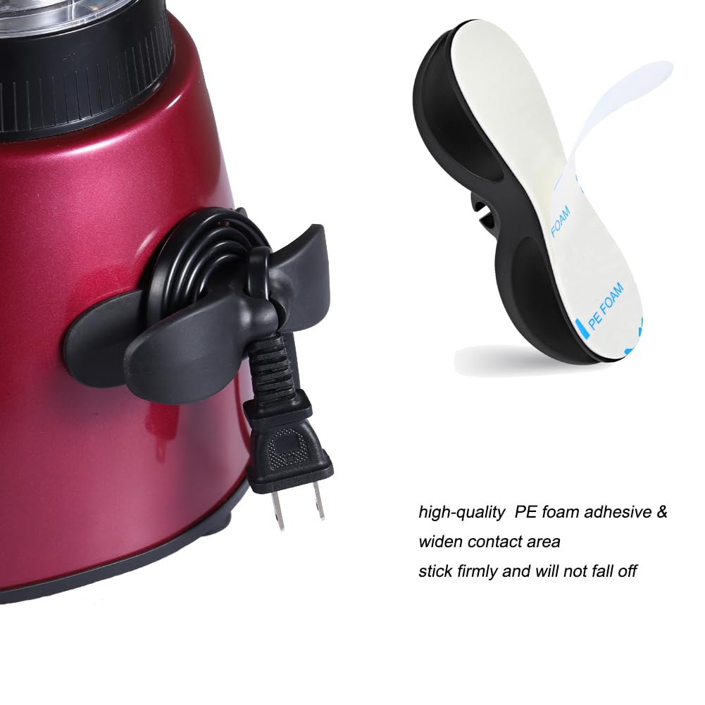 4PCS Cord Organizer for Kitchen Appliances - Cable Winder & Holder for Pressure Cooker, Mixer, Blender, Coffee Maker, Air Fryer - Stick-On Cord Wrapper for Neat Countertop Organization (Perfect for Small Kitchen Spaces)