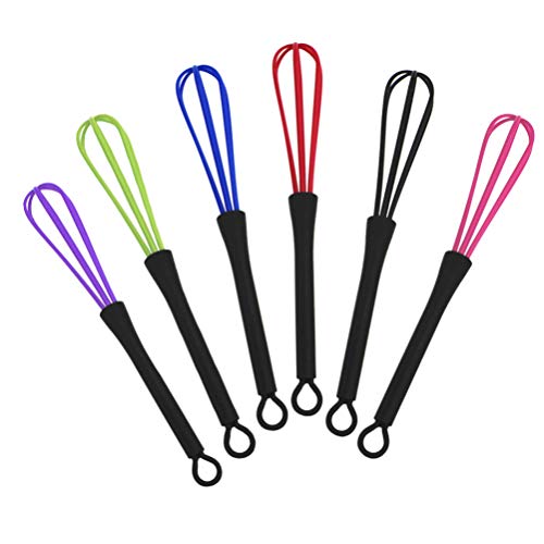 Lurrose 6PCS Plastic Wire Hand Whisk - Professional Barber Hairdressing & Hair Color Cream Mixer - Salon & Kitchen Dye Stirrer - Perfect for Mixing Hair Colors, Cake Batter, and DIY Crafts