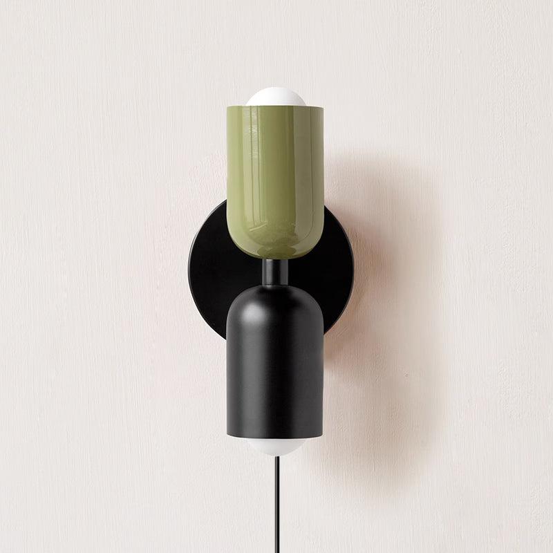 Double Plug In Wall Lamp - Modern USB & Outlet Night Light for Bedroom, Nursery, Hallway - Adjustable Brightness & Energy Efficient