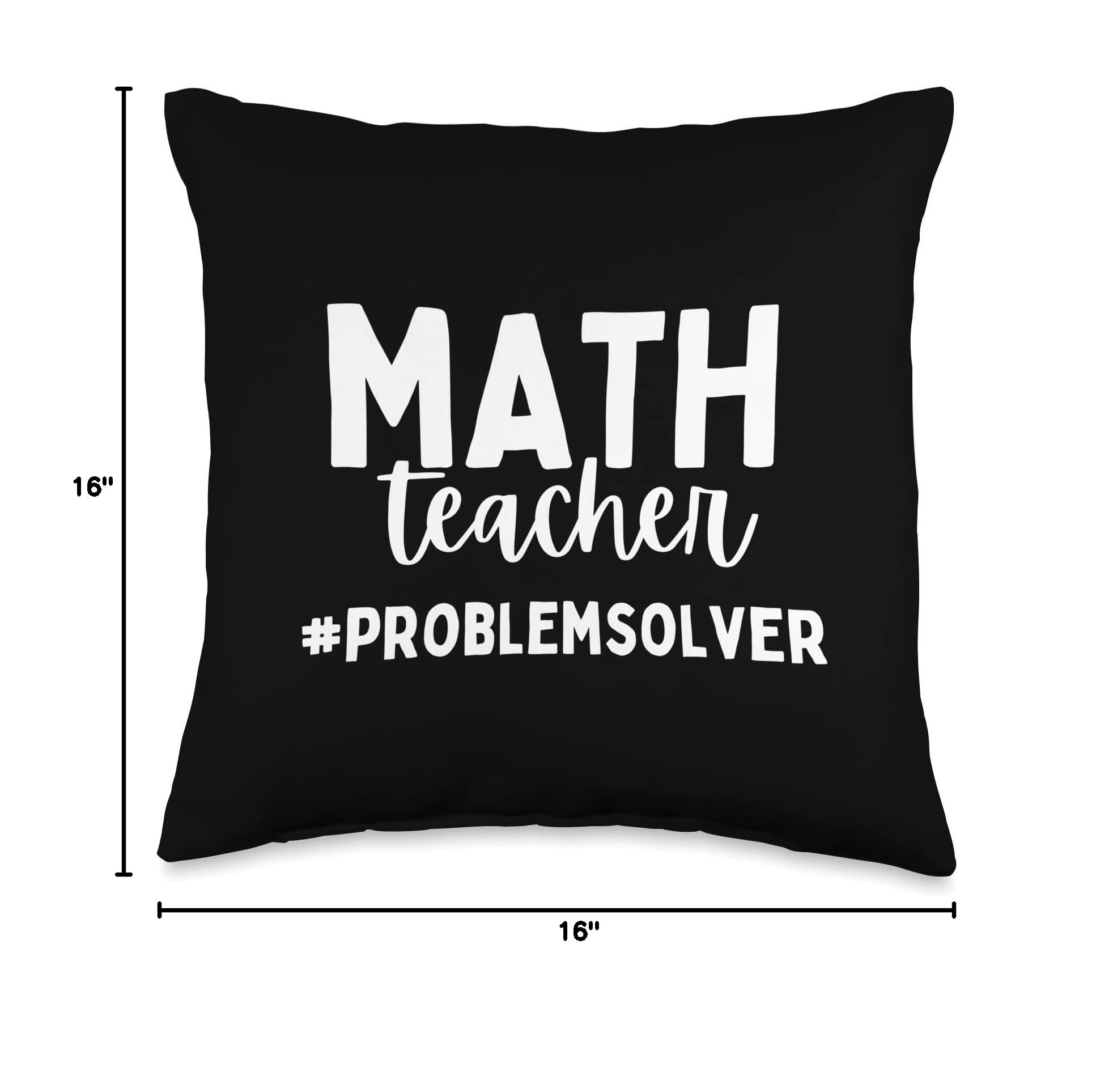 Math Teacher #PROBLEMSOLVER Throw Pillow - Perfect Gift for Educators & Students