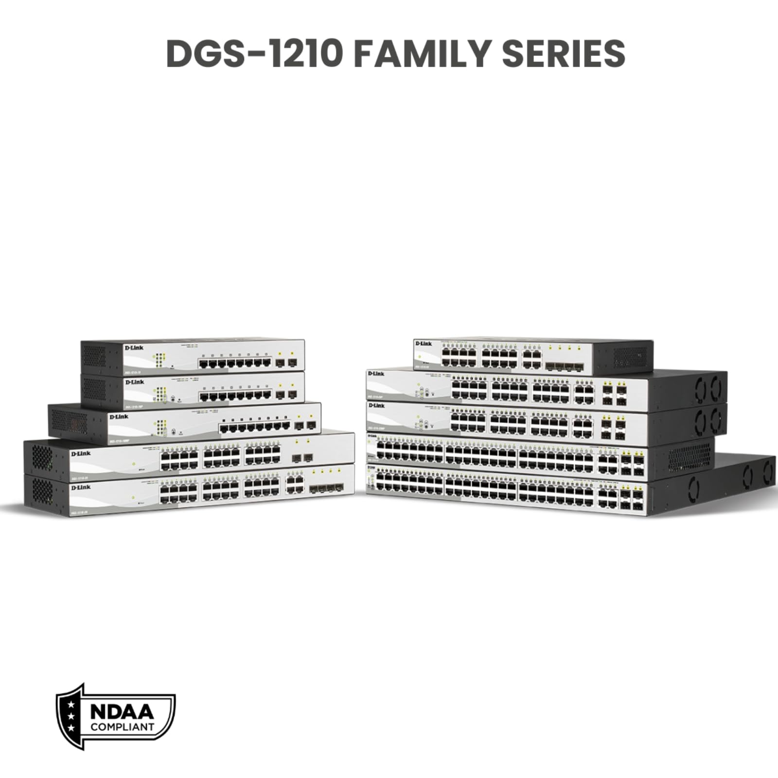 D-Link DGS-1210-10 10-Port Gigabit Smart Managed Switch with 8 GbE & 2 SFP Ports, L2+ Features, VLAN Support, Cable Diagnostics - Web Managed for Home Office, Small Business Network Setup | Desktop/Rackmount | Fanless Design | NDAA Compliant | Lifetime Warranty