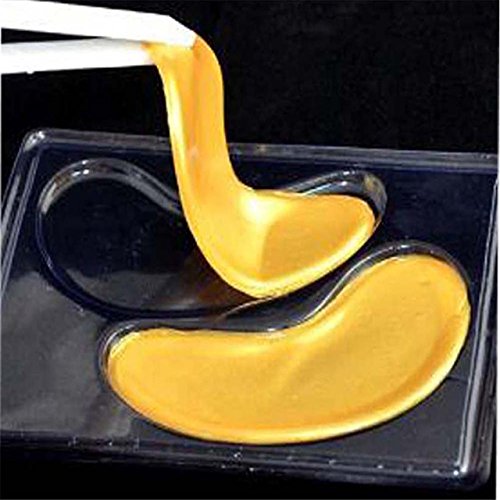 20 Pairs Wholesale Gold Powder Gel Collagen Eye Masks - Hydrating & Brightening for Dark Circles & Puffiness | Spa Treatment, Night Skincare Routine, Travel Essential