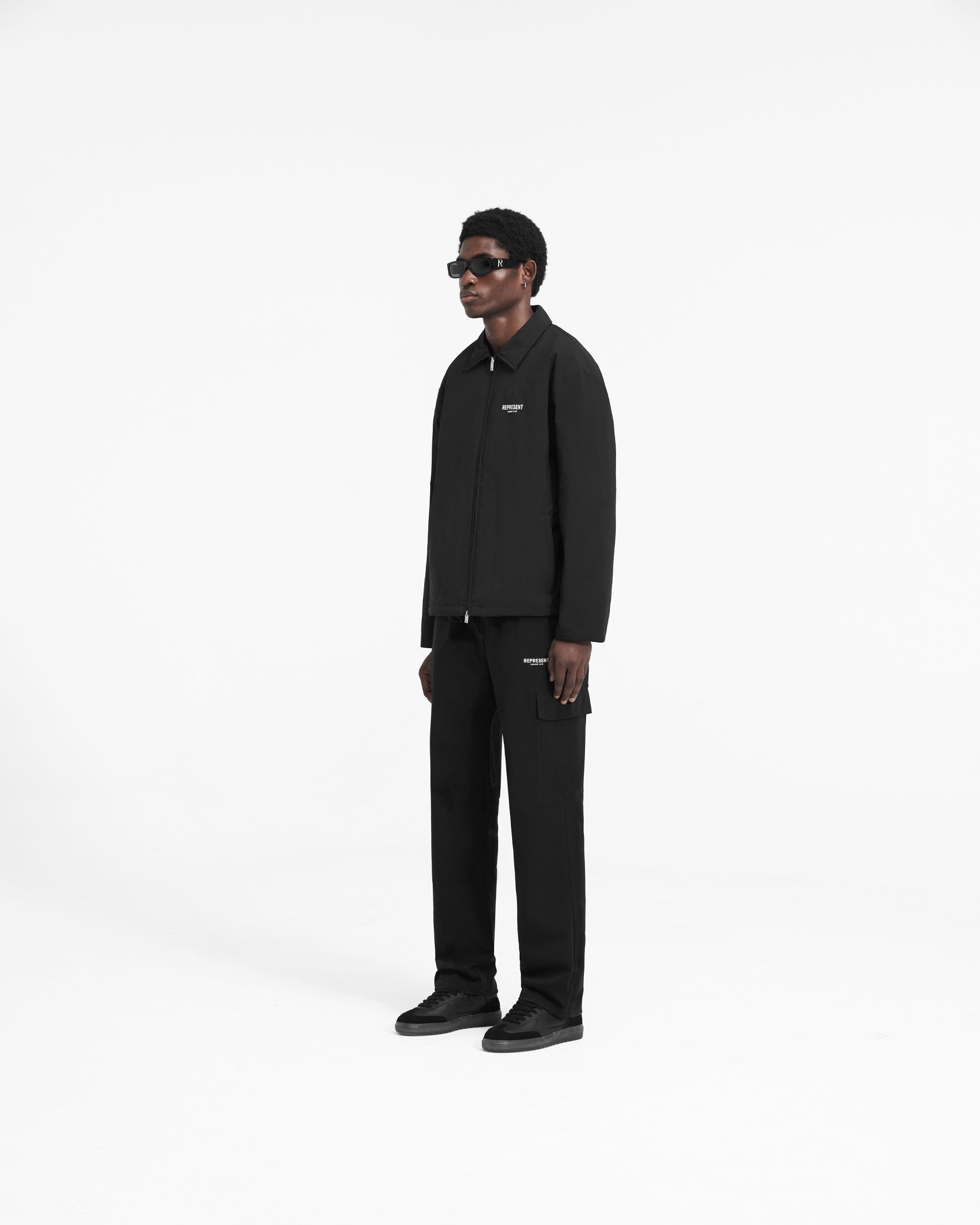 Represent Owners Club Coach Jacket - Premium Black Windbreaker for Men & Women | Streetwear Fashion, Outdoor Sports & Casual Wear