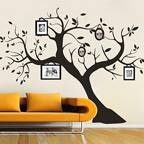 Large Black Tree Wall Decals - Removable Vinyl Stickers for Nursery, Kids Room & Home Decor - Perfect for Bedroom, Playroom & Living Room Wall Art