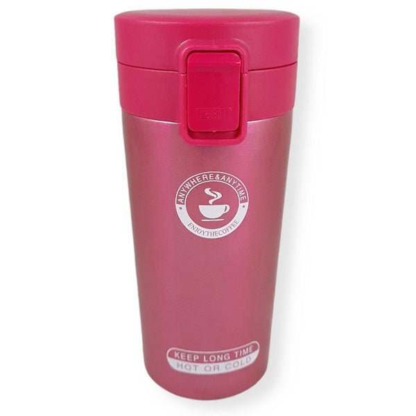 Premium 500ml Insulated Stainless Steel Vacuum Flask - Pink, Leak-Proof Travel Coffee Mug for Hot & Cold Drinks - Perfect for Office, Hiking, Camping & Daily Commute