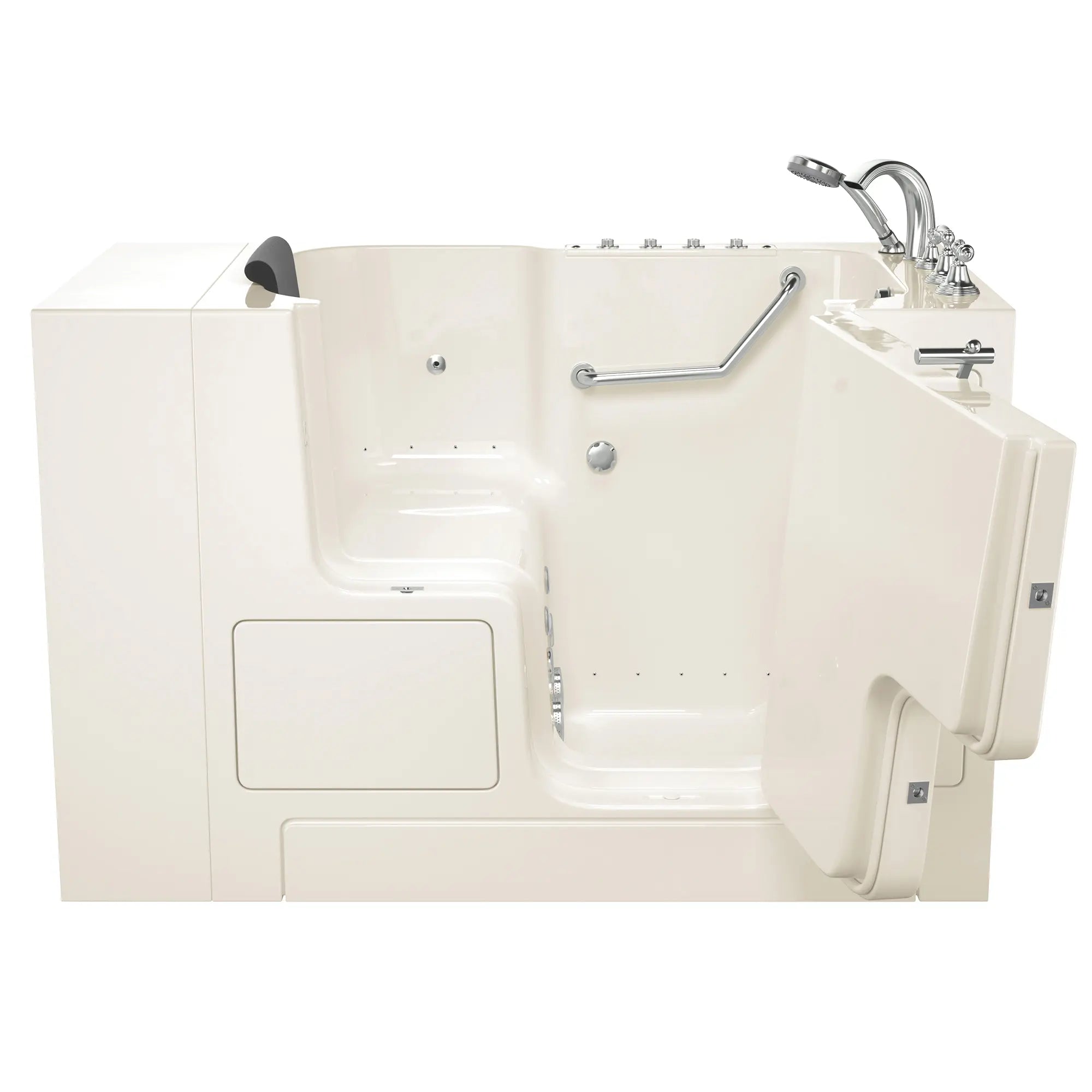 Premium 32 x 52 Inch Gelcoat Walk-In Bathtub with Air Spa & Whirlpool Systems - Right Hand Drain & Faucet - Ideal for Elderly & Mobility Support, Relaxing Hydrotherapy at Home