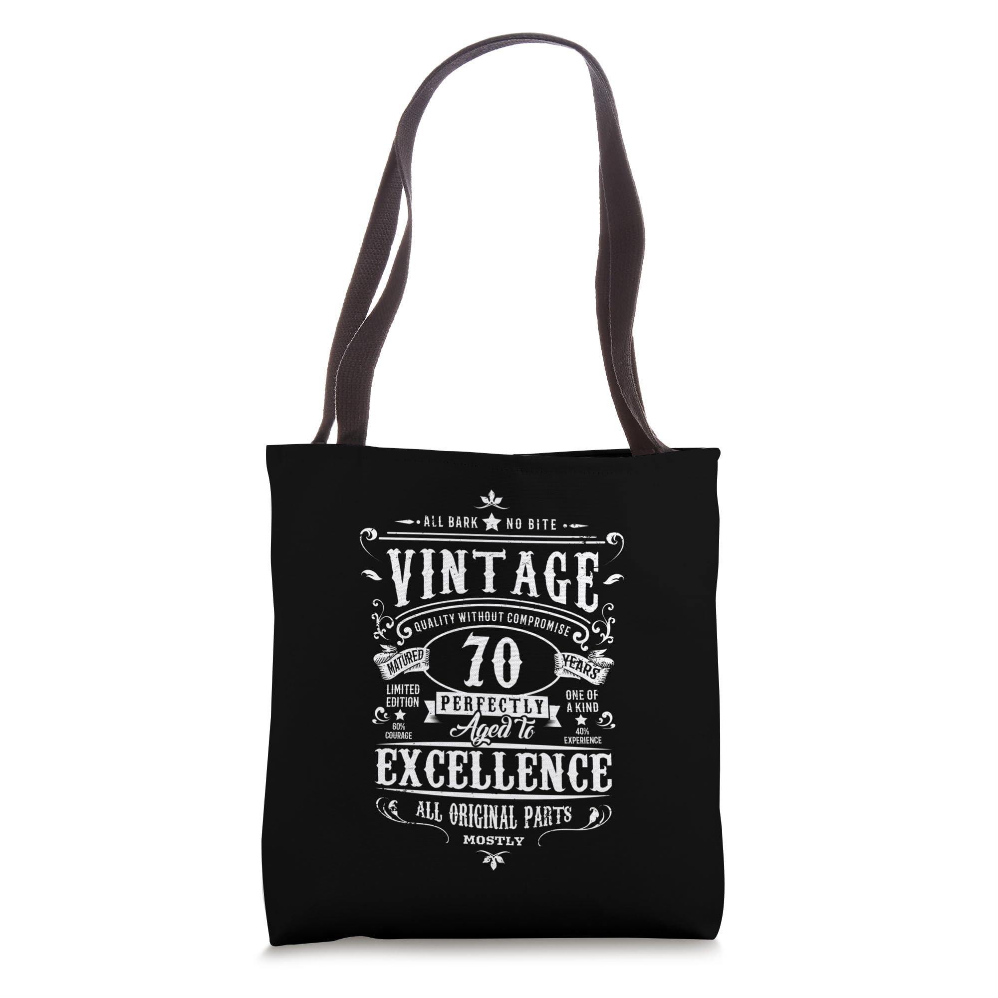 Vintage 70th Birthday Gift for Men - 70 Year Old Grandpa 1952 Themed Canvas Tote Bag - Perfect for Birthday Parties, Retirement Celebrations & Family Gatherings