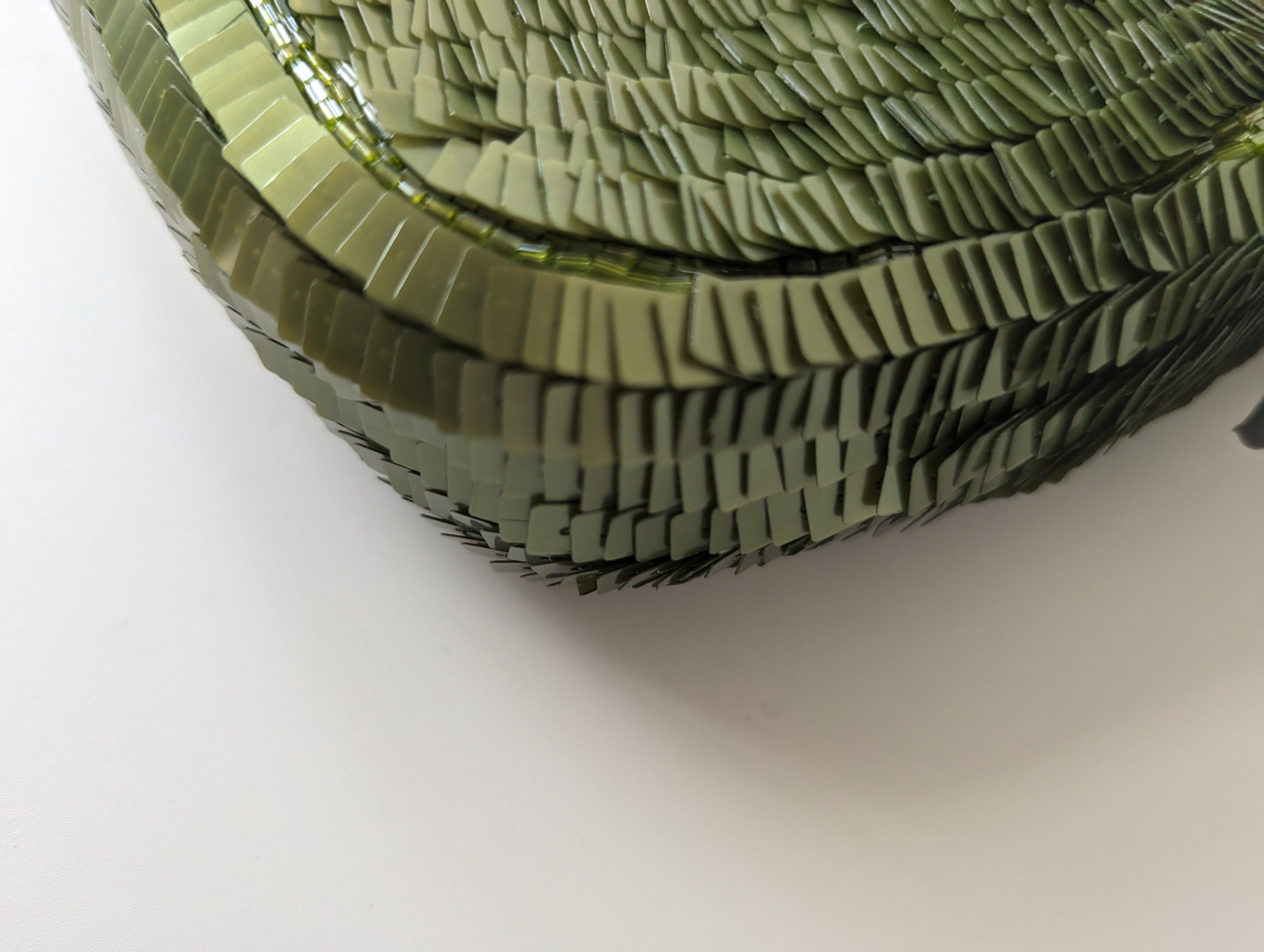 Vintage Fendi Green Sequin Baguette Bag - Pre-Owned Luxury Designer Handbag for Women, Perfect for Evening Parties & Special Occasions
