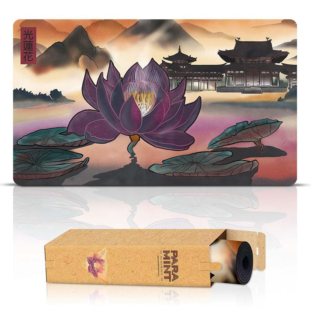 Light Lotus - Premium MTG Playmat for Magic The Gathering, YuGiOh & TCG Games - Non-Slip Gaming Mat with Original Art Designs - Perfect for Casual & Competitive Card Matches at Home or Tournaments