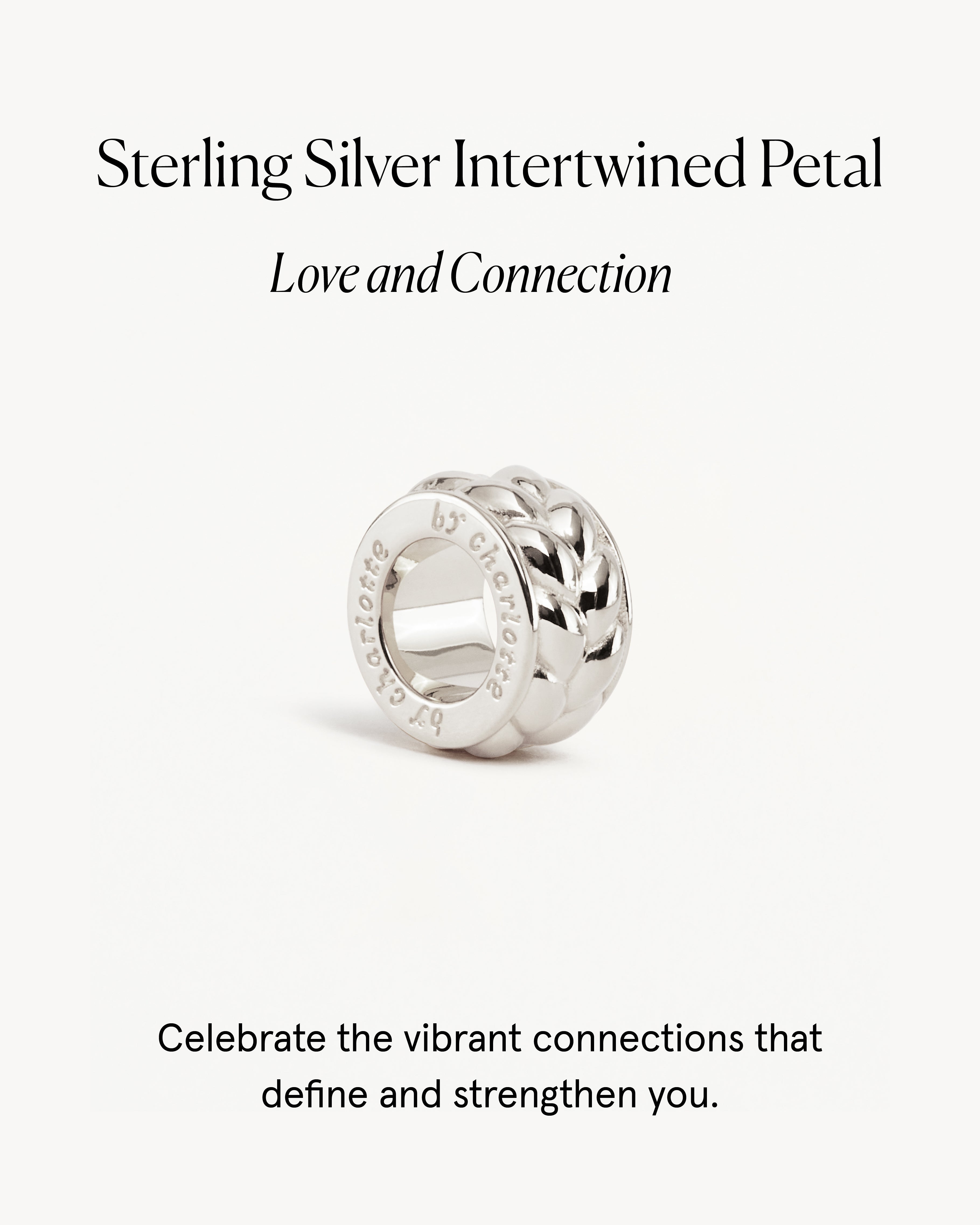 Elegant Sterling Silver Intertwined Petal Charm Pendant - Perfect for Necklaces, Bracelets & Gift Giving