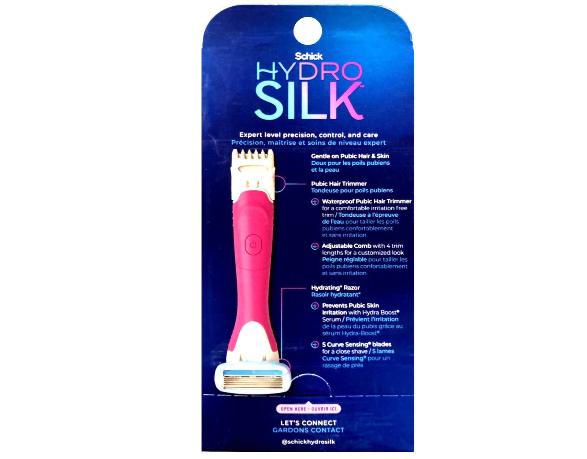Schick Hydro Silk TrimStyle Razor for Women - 6 Pack Bikini Trimmer & Shaver with Hydrating Serum | Perfect for Travel, Gym Bag & Smooth Skin Care Routine