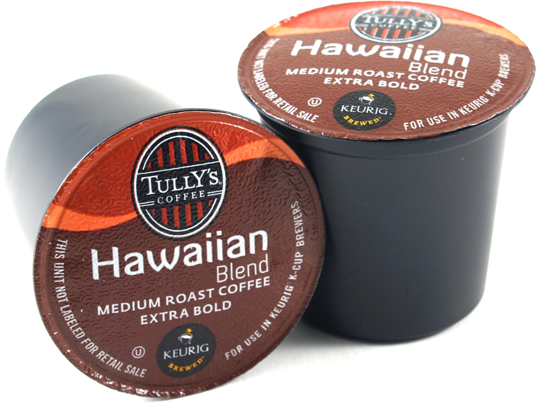Tully's Hawaiian Blend Coffee K-Cups for Keurig Brewers - 72 Count Pack | Medium Roast, Smooth & Flavorful | Perfect for Home, Office & Morning Brews