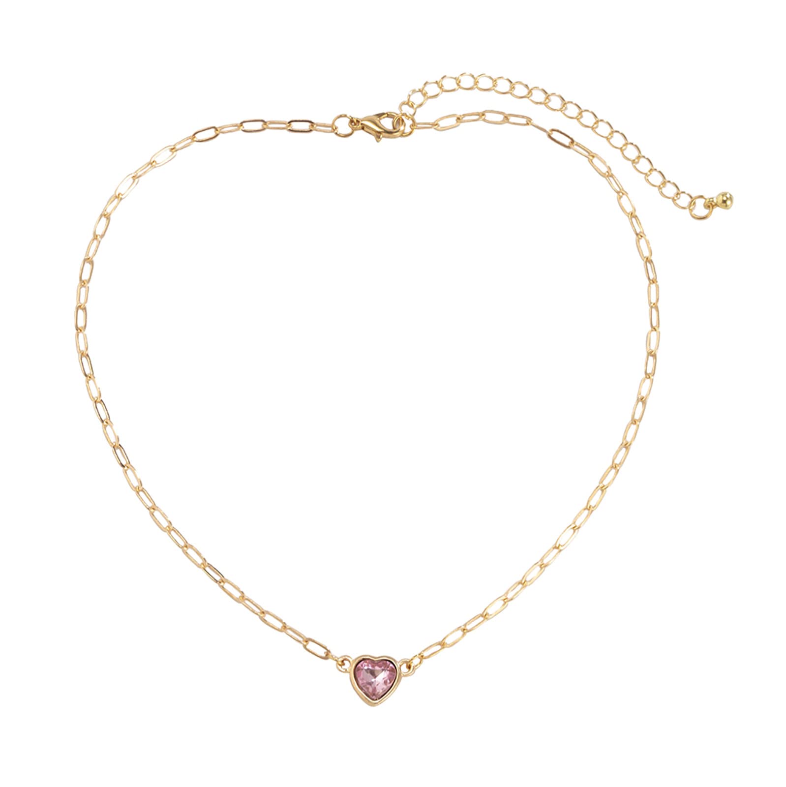 Elegant Peach Glass Heart Necklace for Women - Dainty Sunflower Pendant Jewelry Gift (Pink, One Size) | Perfect for Valentine's Day, Anniversary, Birthday & Everyday Wear