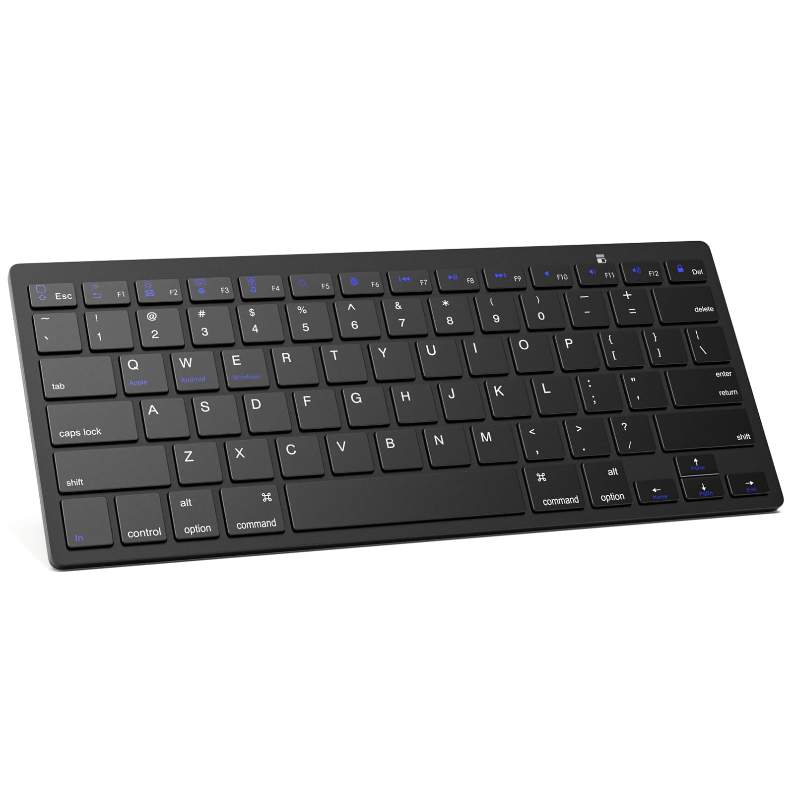 MOFII Ultra-Slim Bluetooth Wireless Keyboard - Compatible with iPad, iPhone, Tablet, Laptop (iOS, Mac OS, Android, Windows) - Perfect for Home Office, Travel & Remote Work - Black