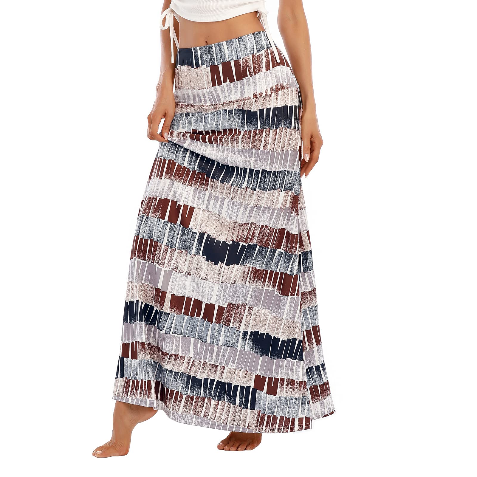 Trendy Women's High Waist Maxi Skirt - Flowy Long Summer Skirt for Women | Perfect for Beach, Vacation & Boho Style Outfits
