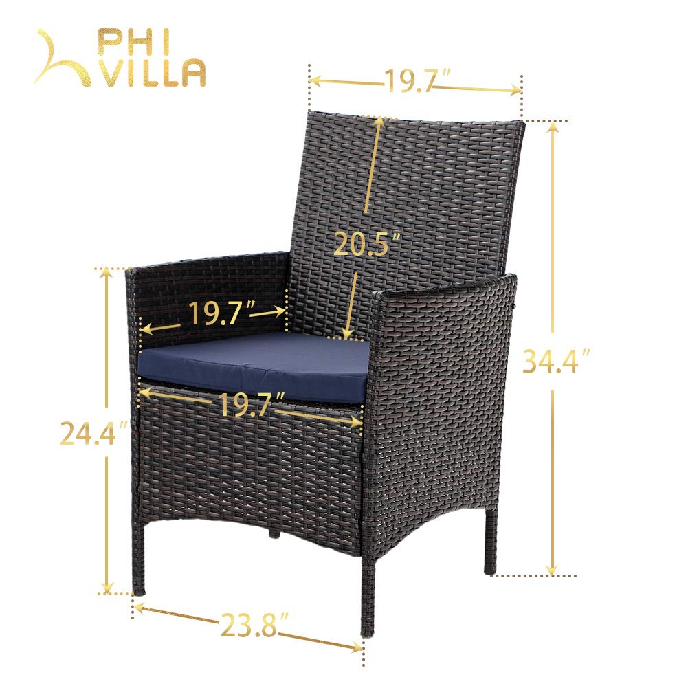 PHI VILLA 3-Piece Outdoor Dining Set - 22