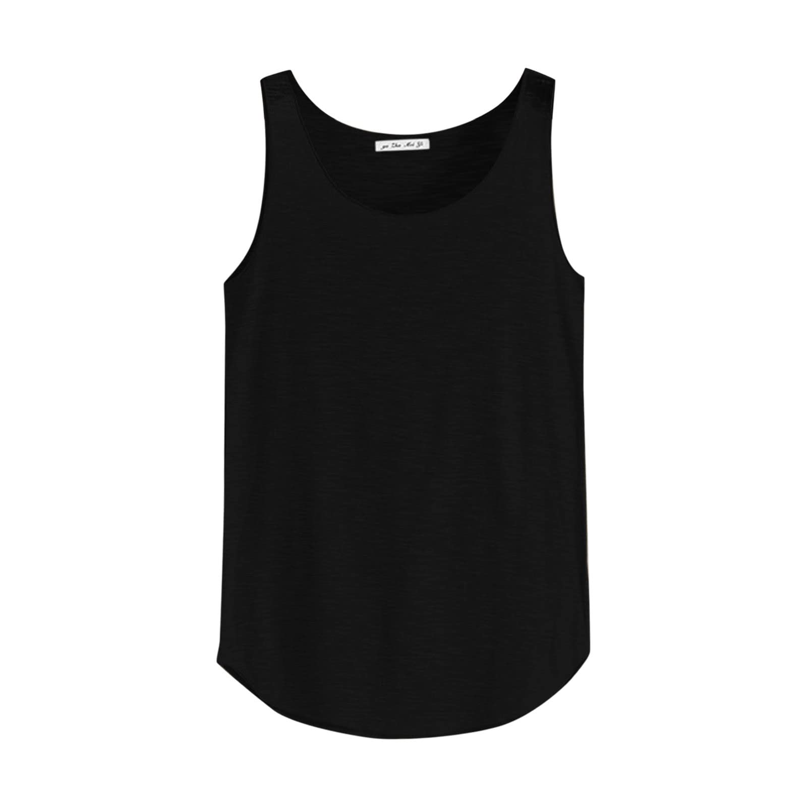 Women's Summer Cotton Round Neck Vest - Korean Slim U-Shaped Sleeveless Top & Shorts Set for Casual Outfits, Beachwear, and Layering