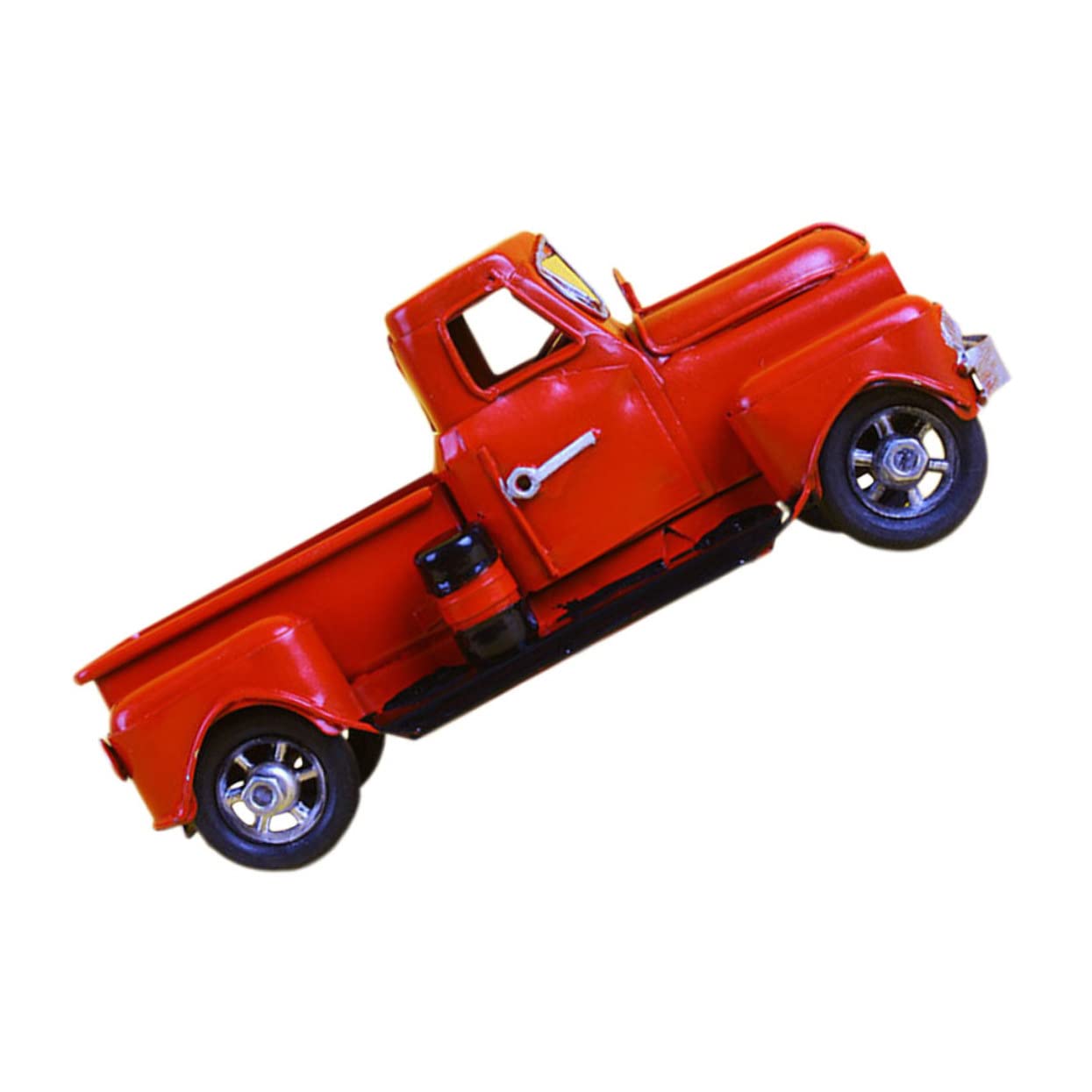 ARTIBETTER 1:24 Scale Red Classic Pickup Truck Diecast Model - Vintage StepSide Metal Collectible for Office Desk, Home Decor & Christmas Display