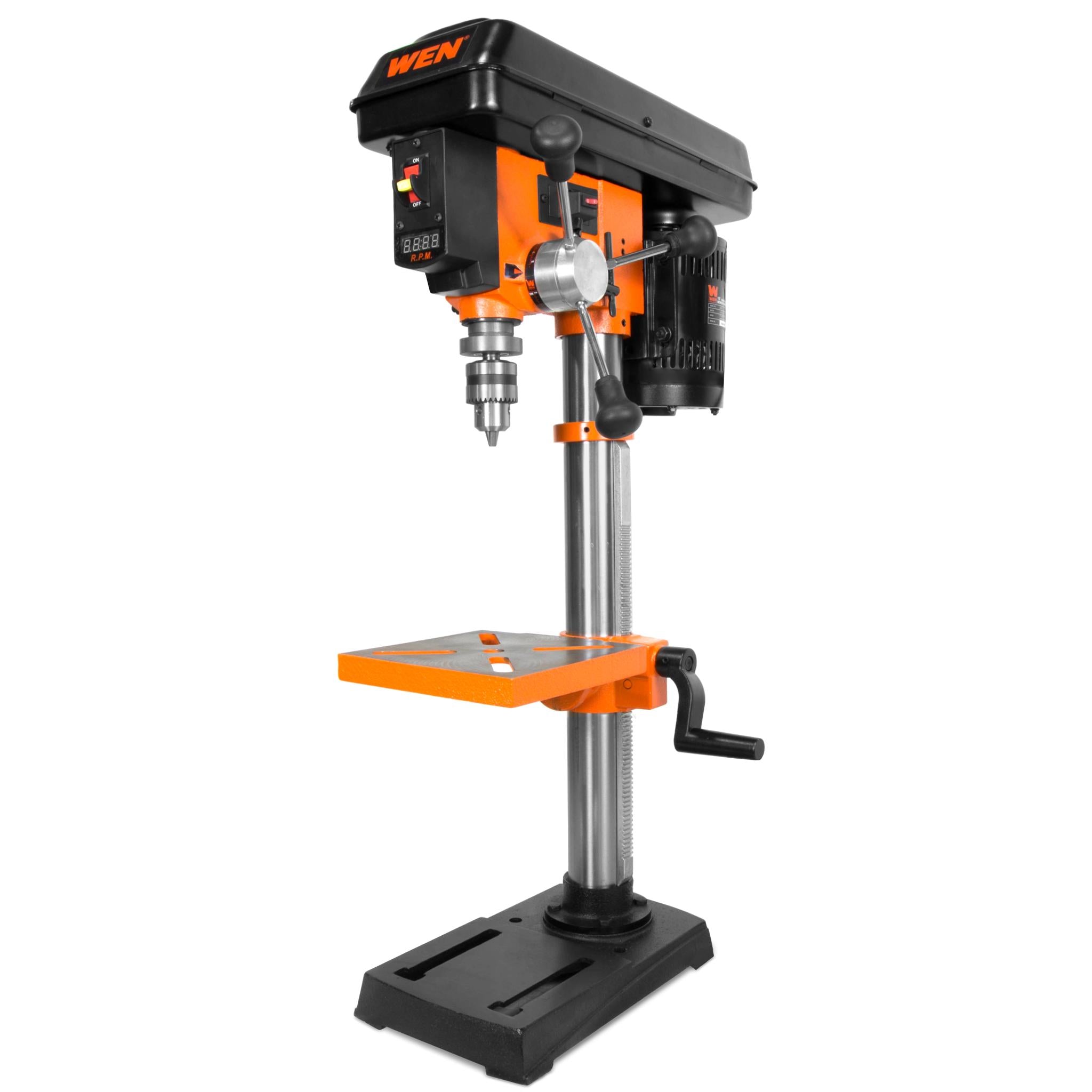 WEN DP1062V 10-Inch Benchtop Drill Press | 6.2 Amp Variable Speed Motor | Cast Iron Construction | Laser Guide | Perfect for Woodworking, Metal Drilling & DIY Projects